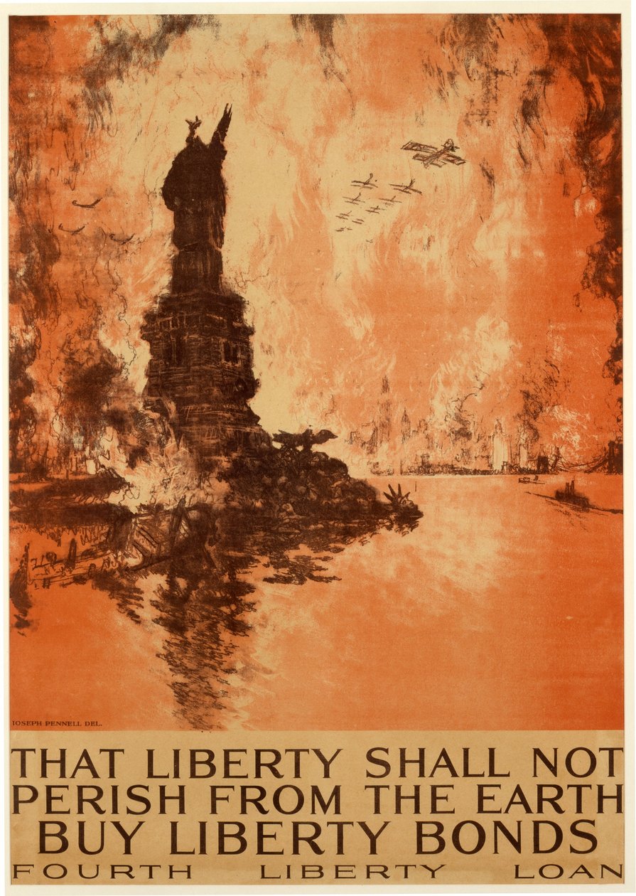 Para que la libertad no desaparezca de la Tierra, compra bonos de la libertad de Joseph Pennell