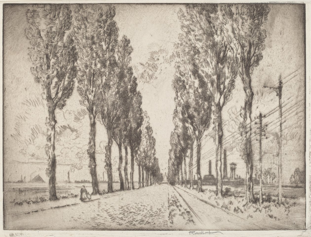 La avenida, Valenciennes de Joseph Pennell