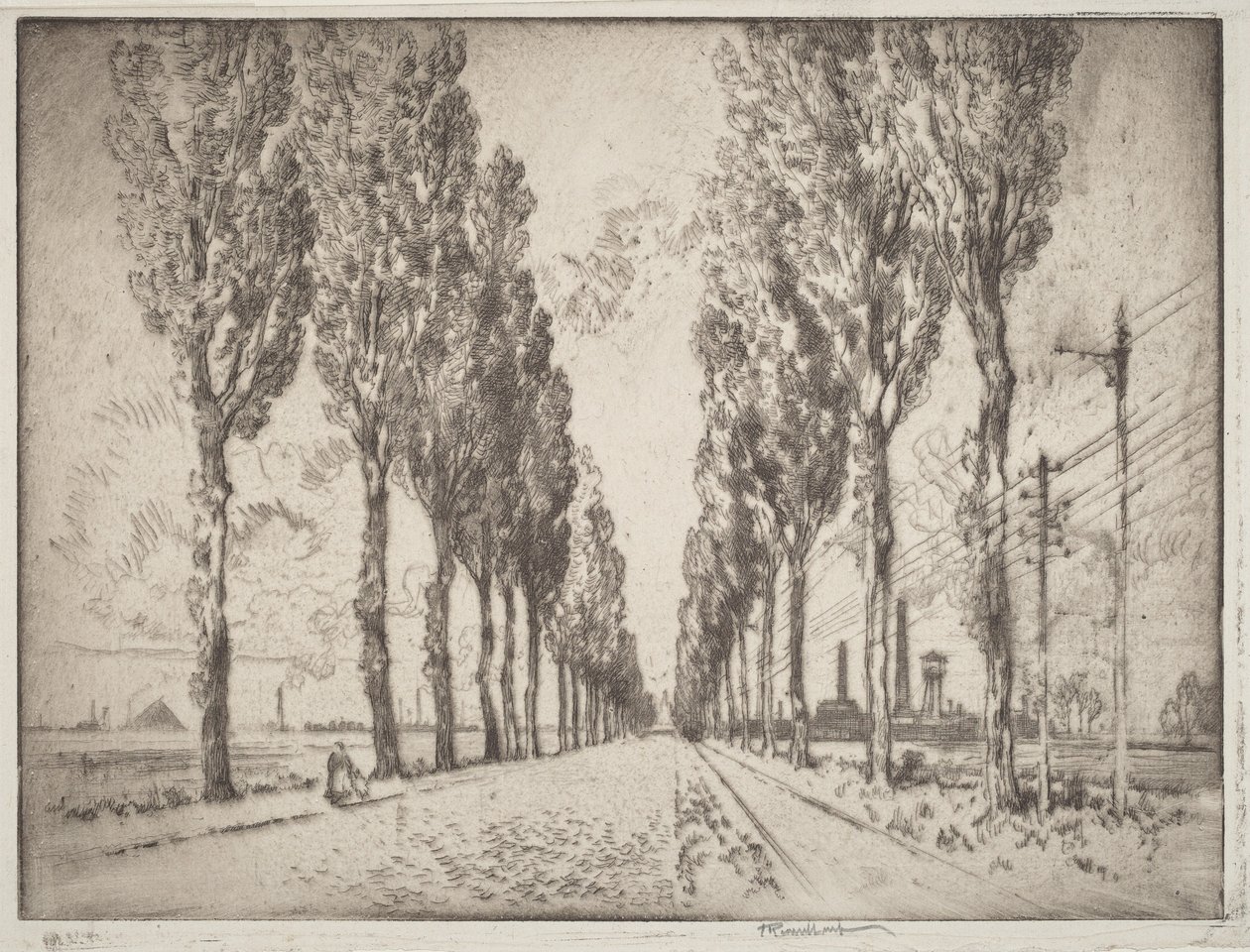 La avenida, Valenciennes de Joseph Pennell