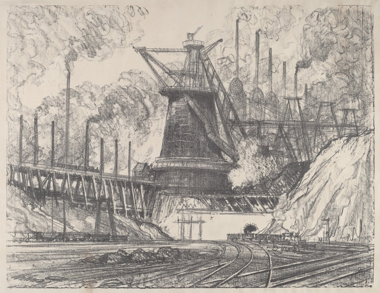 El Gran Molino, Gary, Indiana de Joseph Pennell