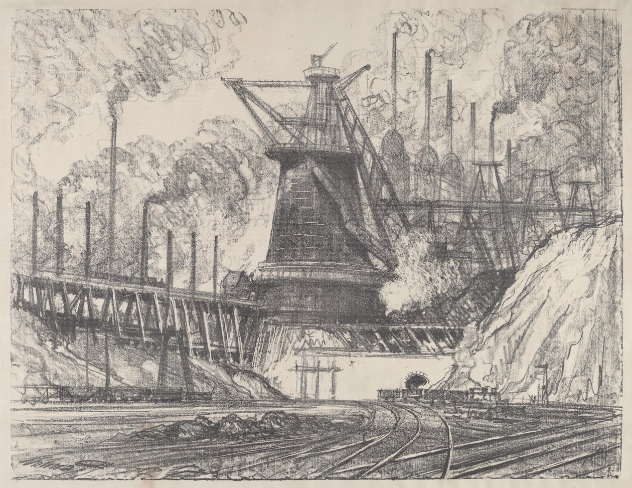 La gran acería, Gary, Indiana de Joseph Pennell
