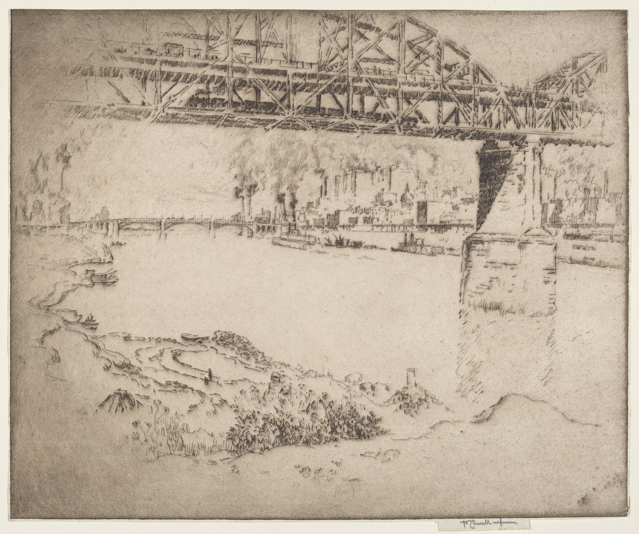 El Puente de la Ciudad, San Luis de Joseph Pennell