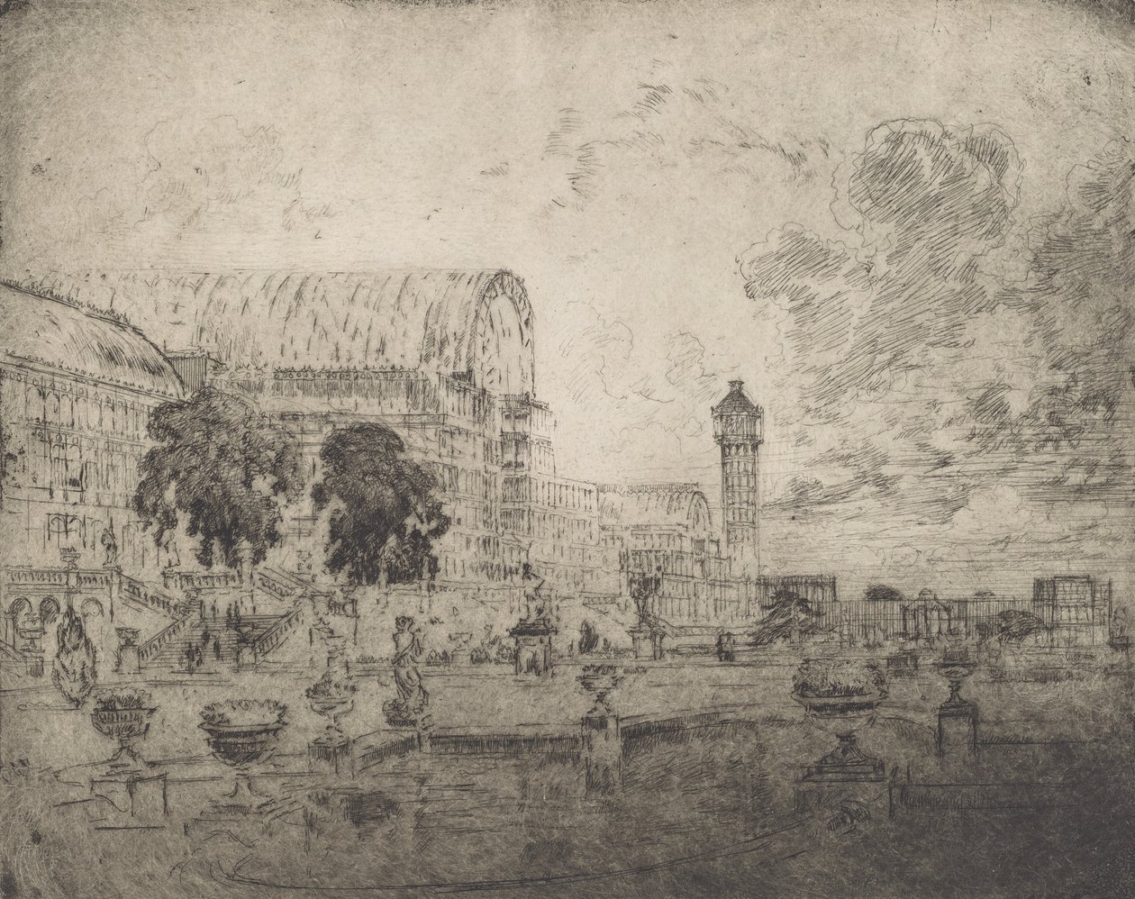 El Palacio de Cristal, 1905 de Joseph Pennell