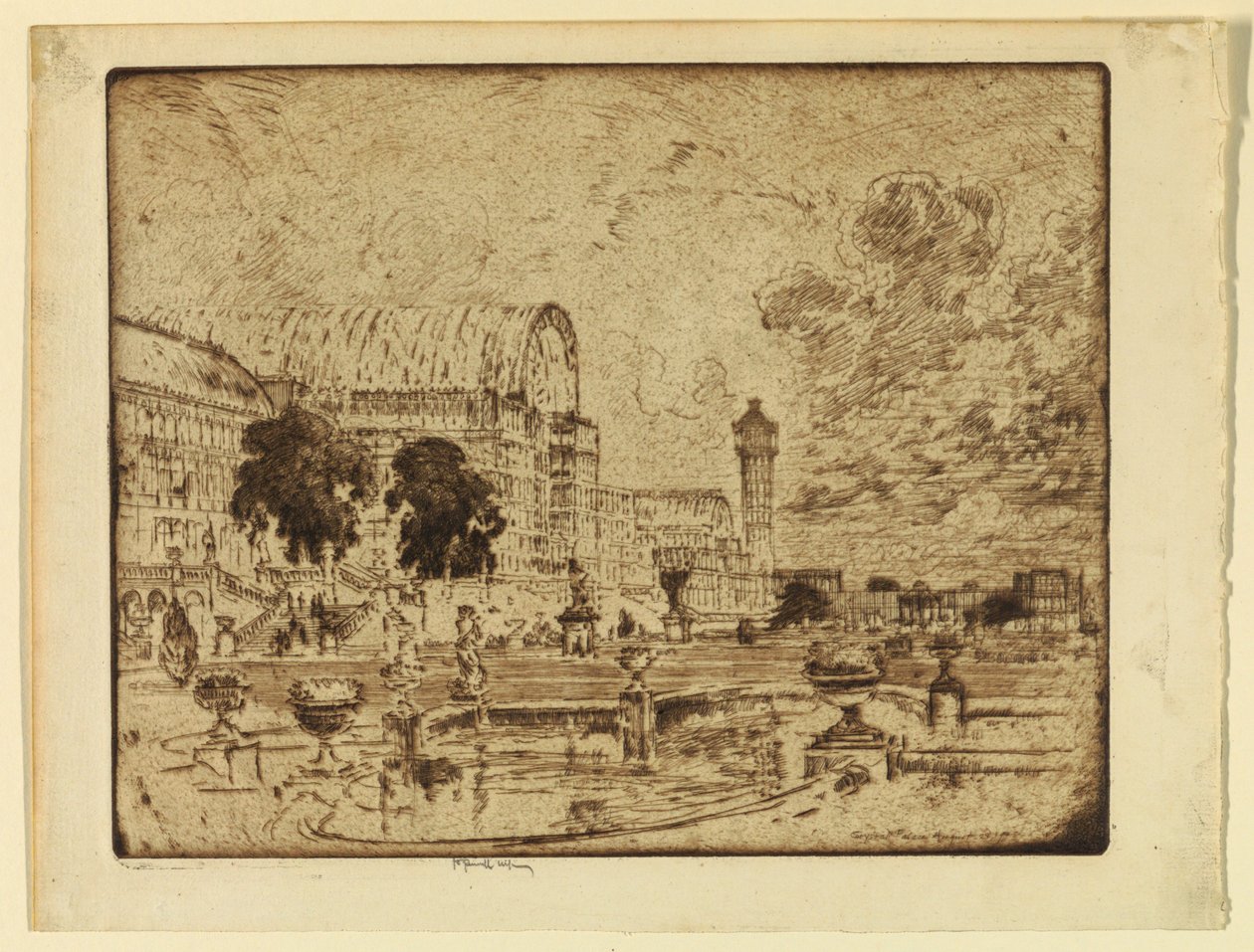 El Palacio de Cristal, Londres de Joseph Pennell