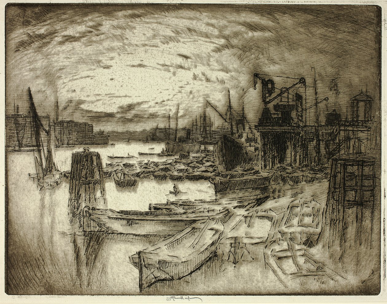 La cabeza del muelle de Joseph Pennell
