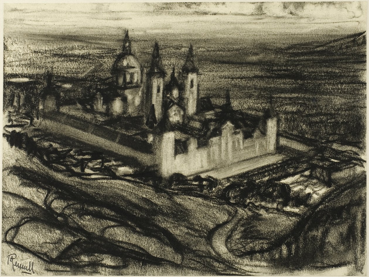 El Escorial desde la Silla de Felipe de Joseph Pennell