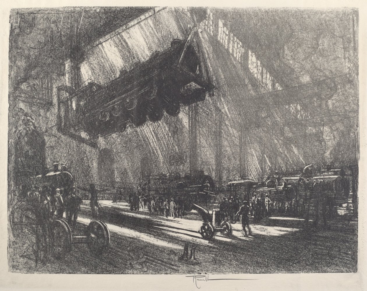 La locomotora voladora, 1917 de Joseph Pennell