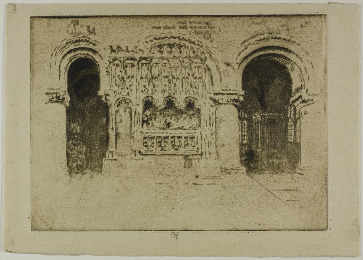 Tumba del Fundador, Iglesia de San Bartolomé el Grande de Joseph Pennell