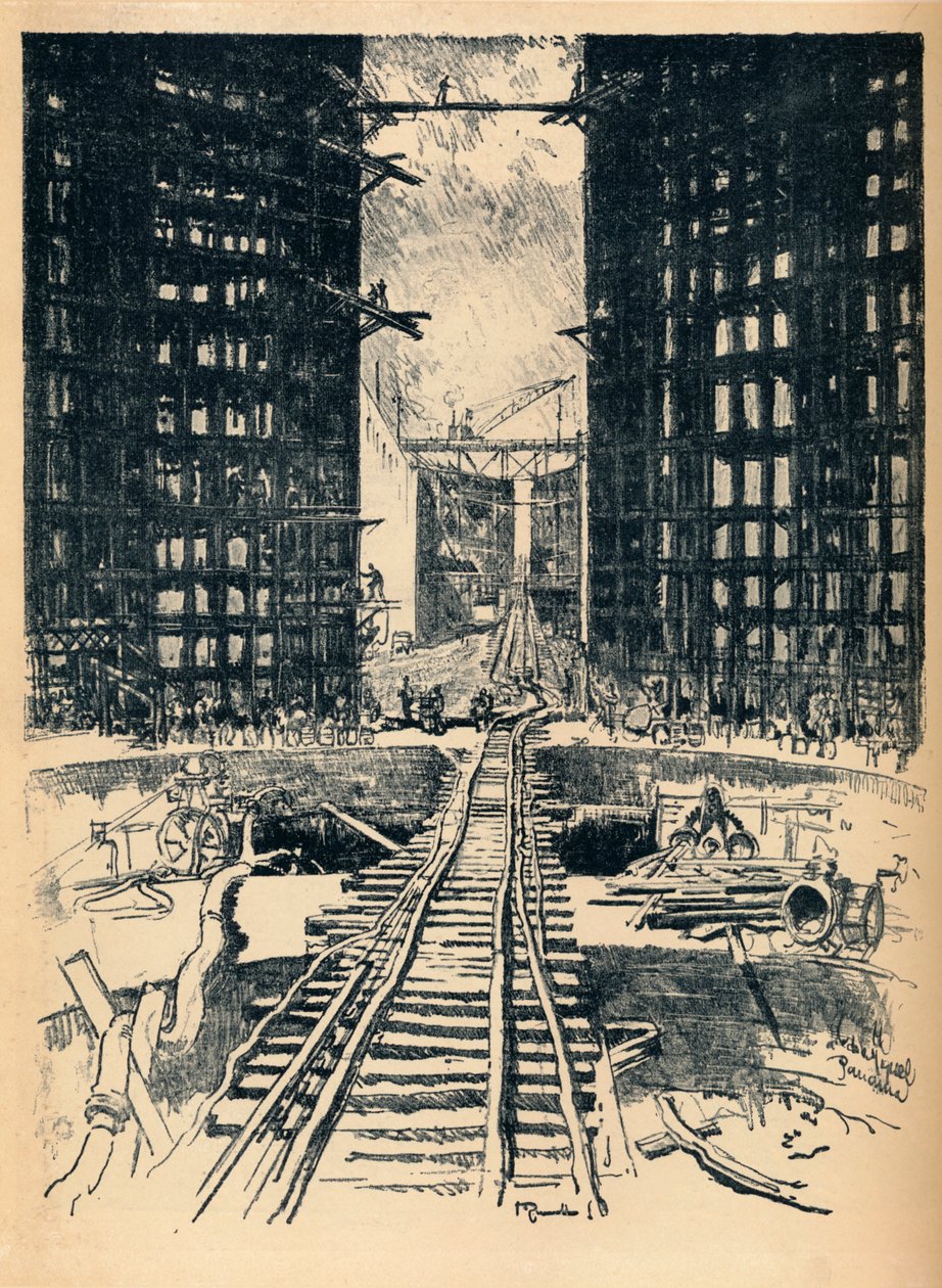 Las puertas de la esclusa de Pedro Miguel, 1912 de Joseph Pennell