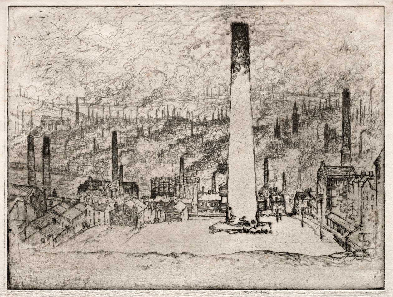 La Gran Chimenea, Bradford de Joseph Pennell