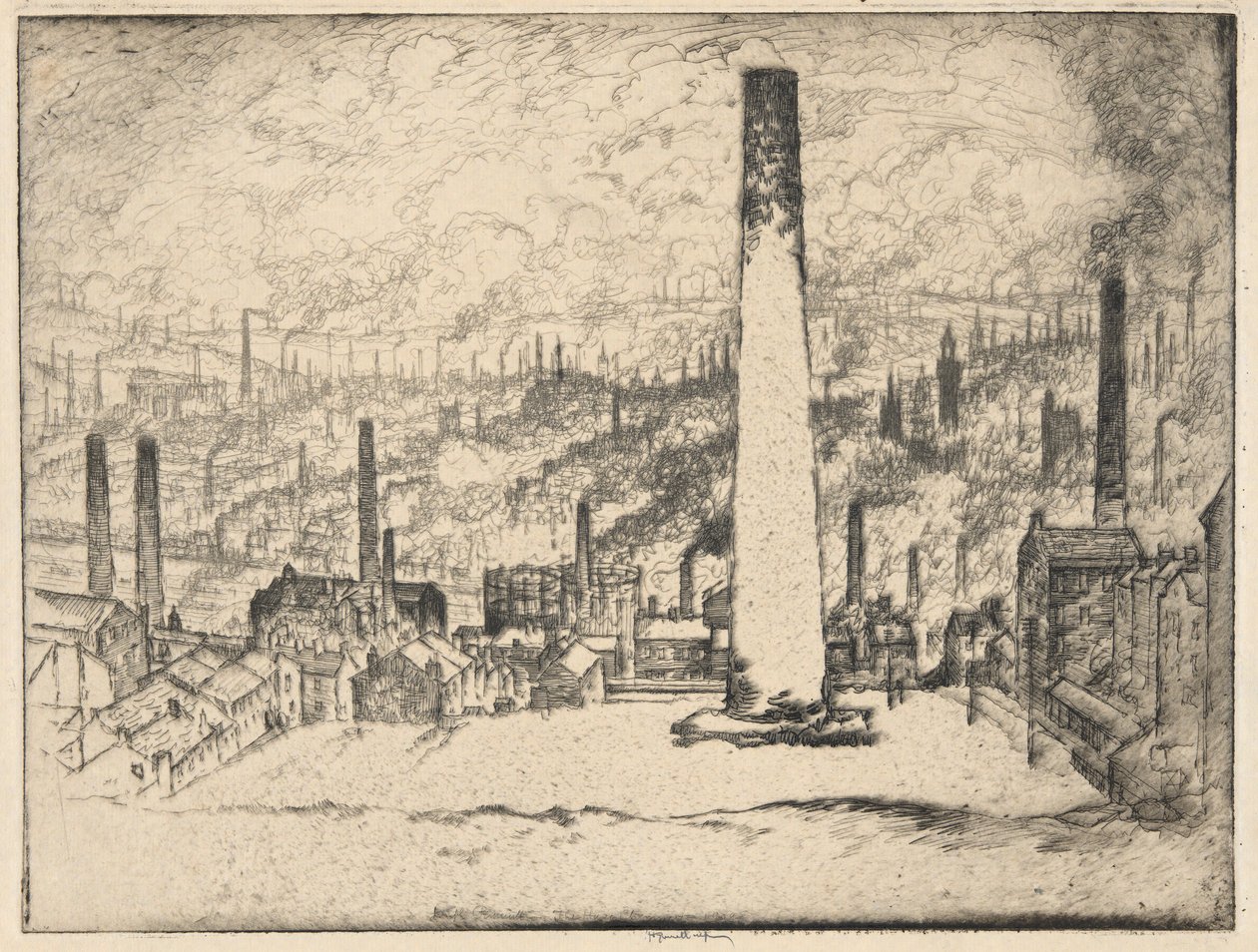 La gran chimenea, Bradford de Joseph Pennell