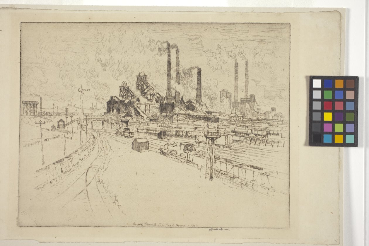 El Gran Meno, cerca de Sheffield (aguafuerte) de Joseph Pennell