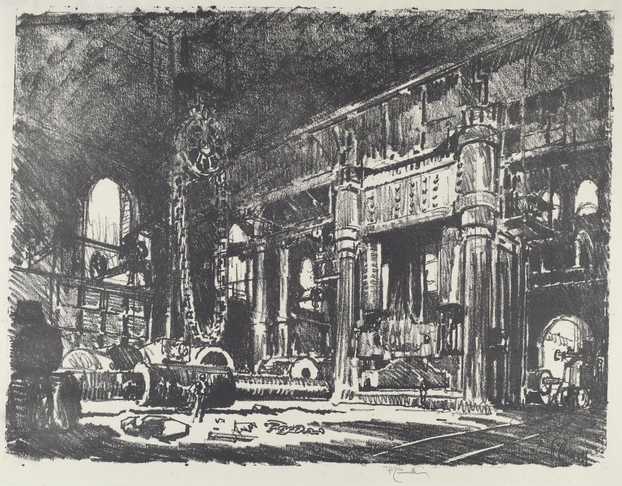 La forja de armas, 1916 de Joseph Pennell