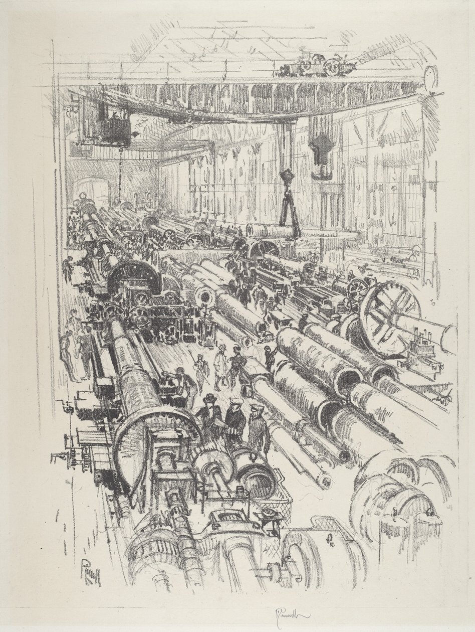 La armería, 1916 de Joseph Pennell