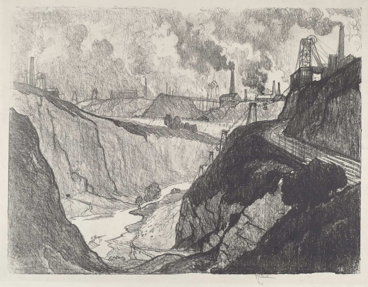 La Mina de Hierro, 1916 de Joseph Pennell