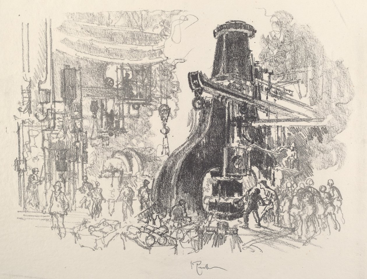 Los pequeños hombres del gran martillo de Joseph Pennell