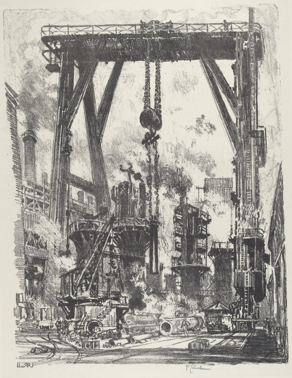 El viejo pozo de armas, 1916 de Joseph Pennell