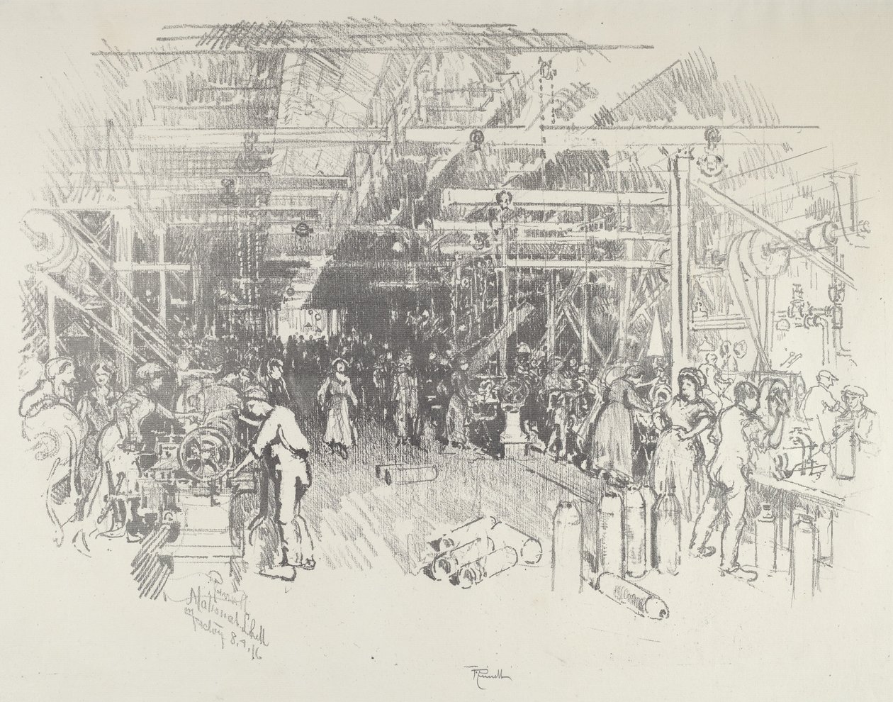 La fábrica de proyectiles de Joseph Pennell