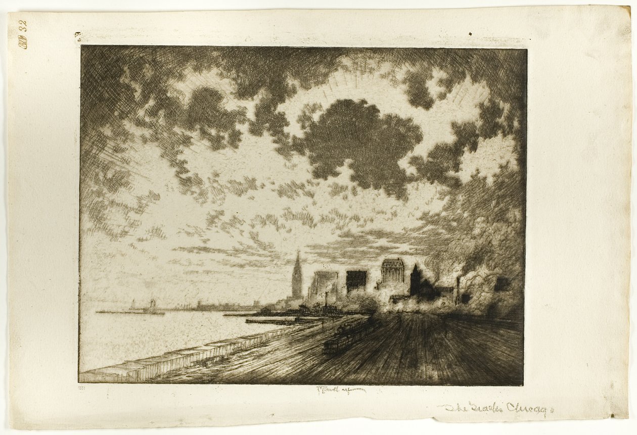 Las vías, Chicago de Joseph Pennell