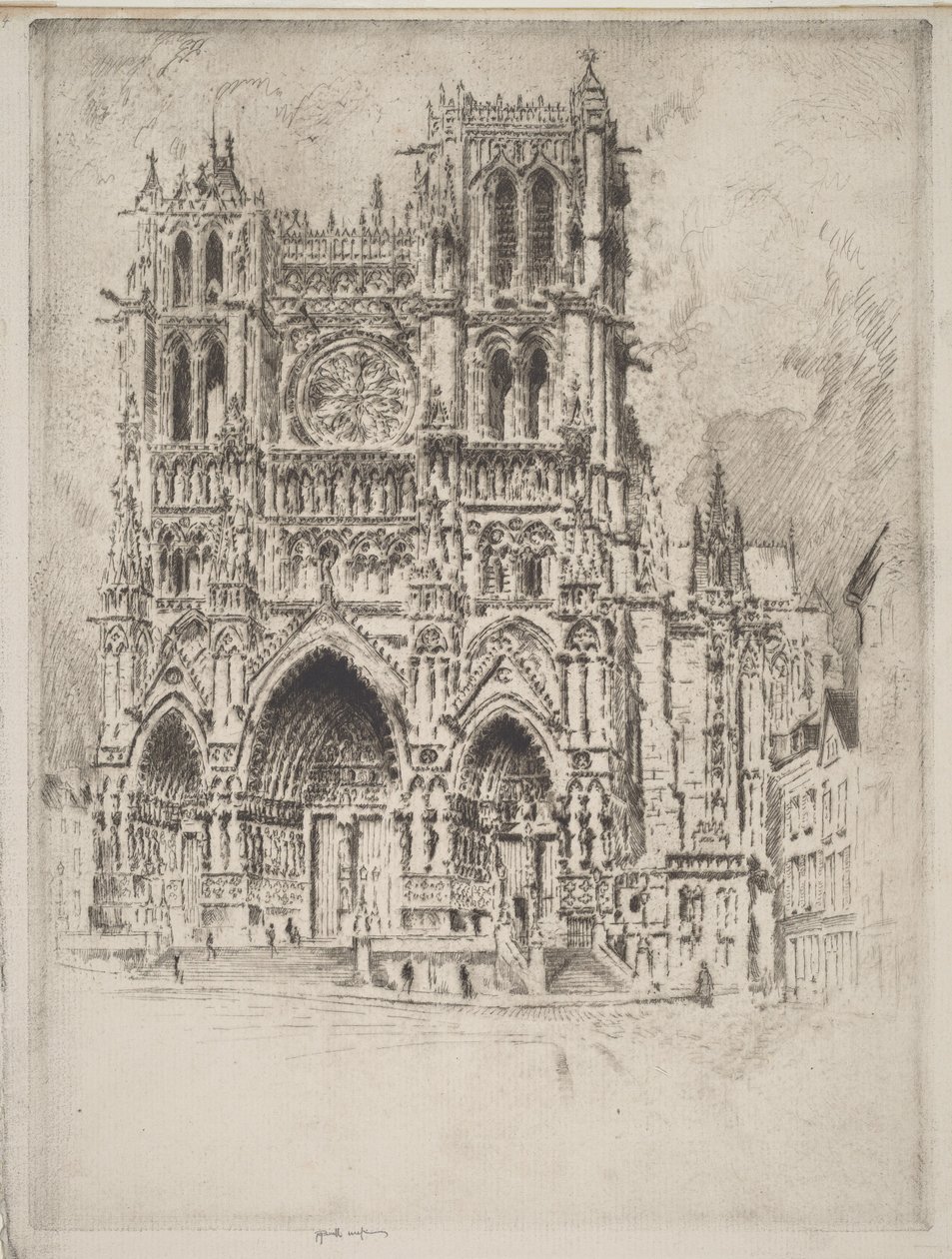 La fachada occidental, Amiens de Joseph Pennell