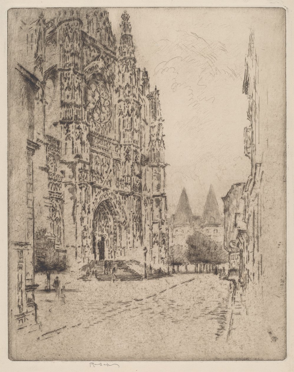 Torres del Palacio Episcopal, Beauvais de Joseph Pennell