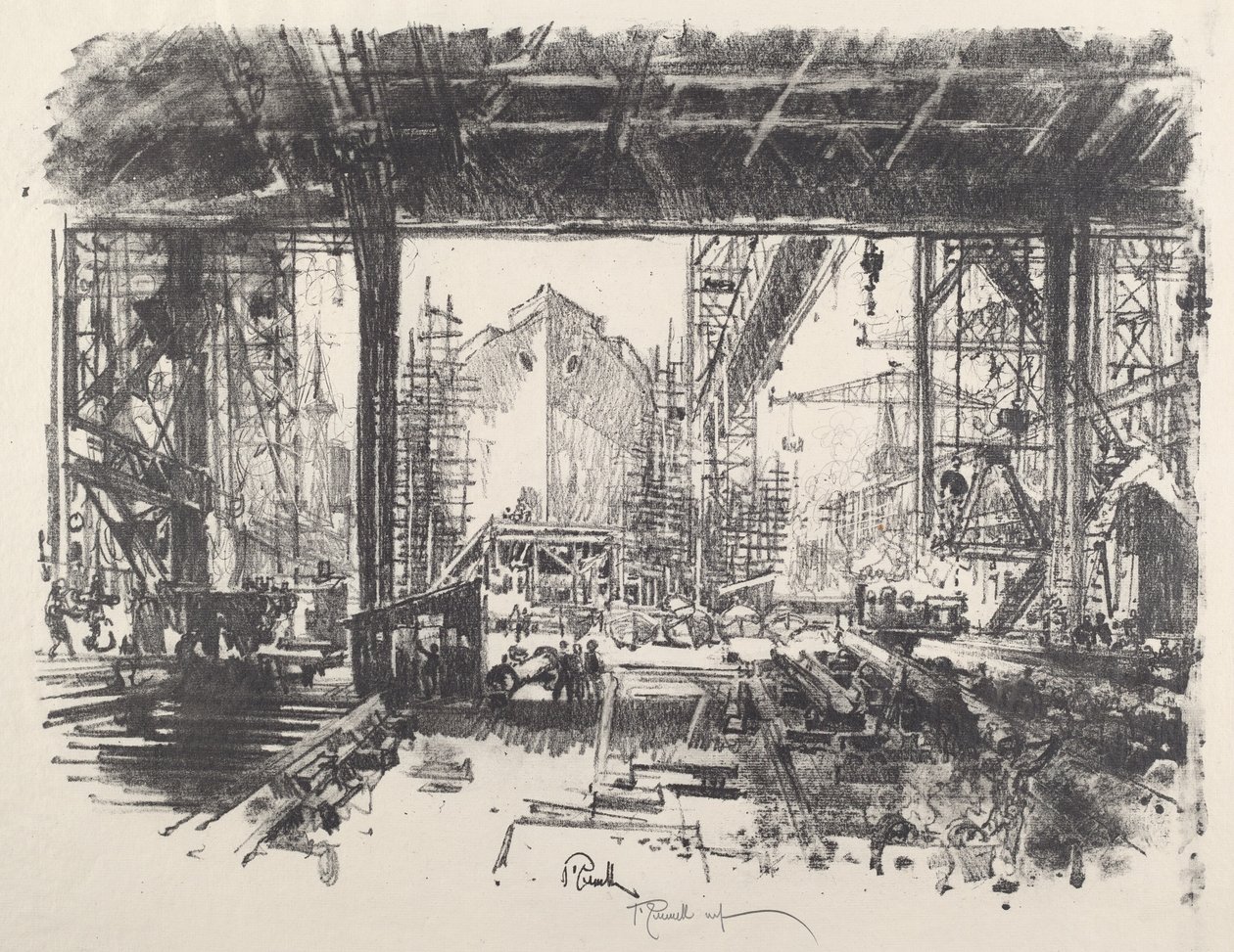 Bajo el cobertizo de Joseph Pennell