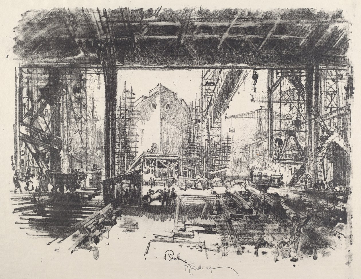 Bajo el cobertizo de Joseph Pennell