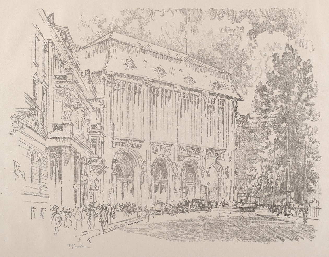 Wertheim, Leipziger-Platz, Berlín, 1921 de Joseph Pennell