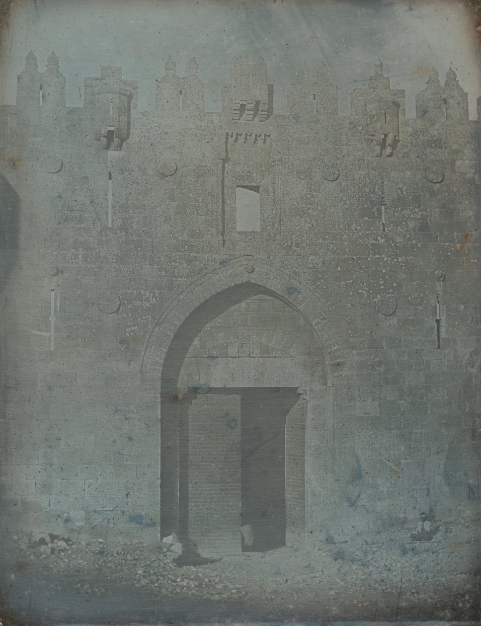 Puerta de Damasco, Jerusalén, 1842-44 de Joseph Philibert Girault De Prangey