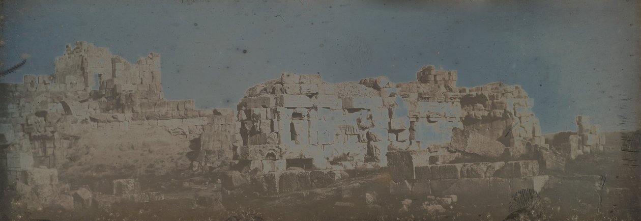 Corte Hexagonal, Templo de Júpiter, Baalbek, 1843 de Joseph Philibert Girault De Prangey
