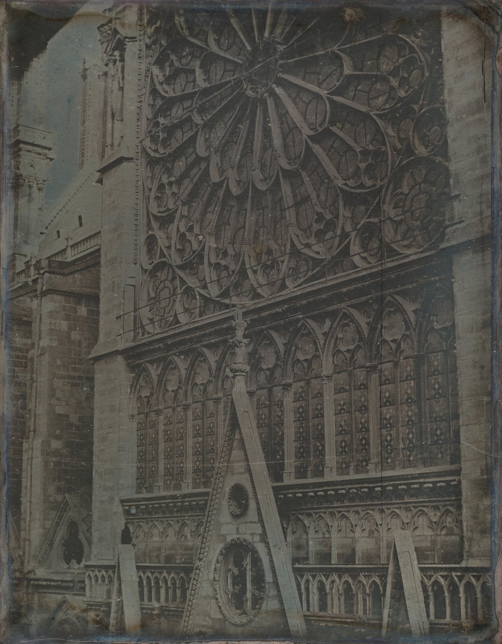 Rosetón, Catedral de Notre-Dame, París, 1841 de Joseph Philibert Girault De Prangey