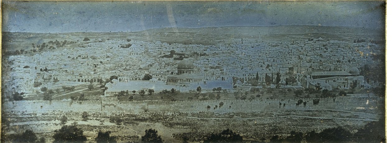 Jerusalén: vista panorámica desde el Monte de los Olivos de Joseph Philibert Girault De Prangey