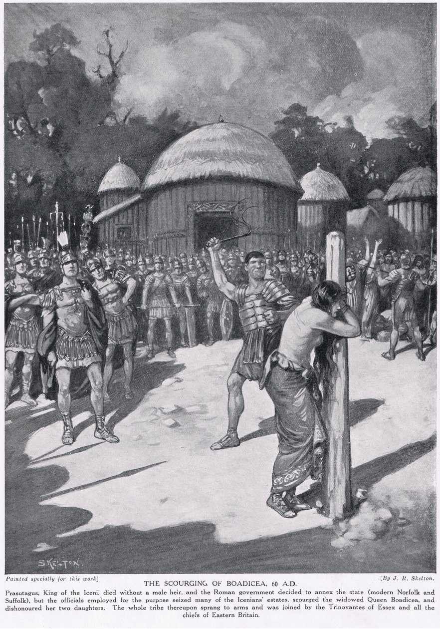 El azote de Boadicea, ilustración de 