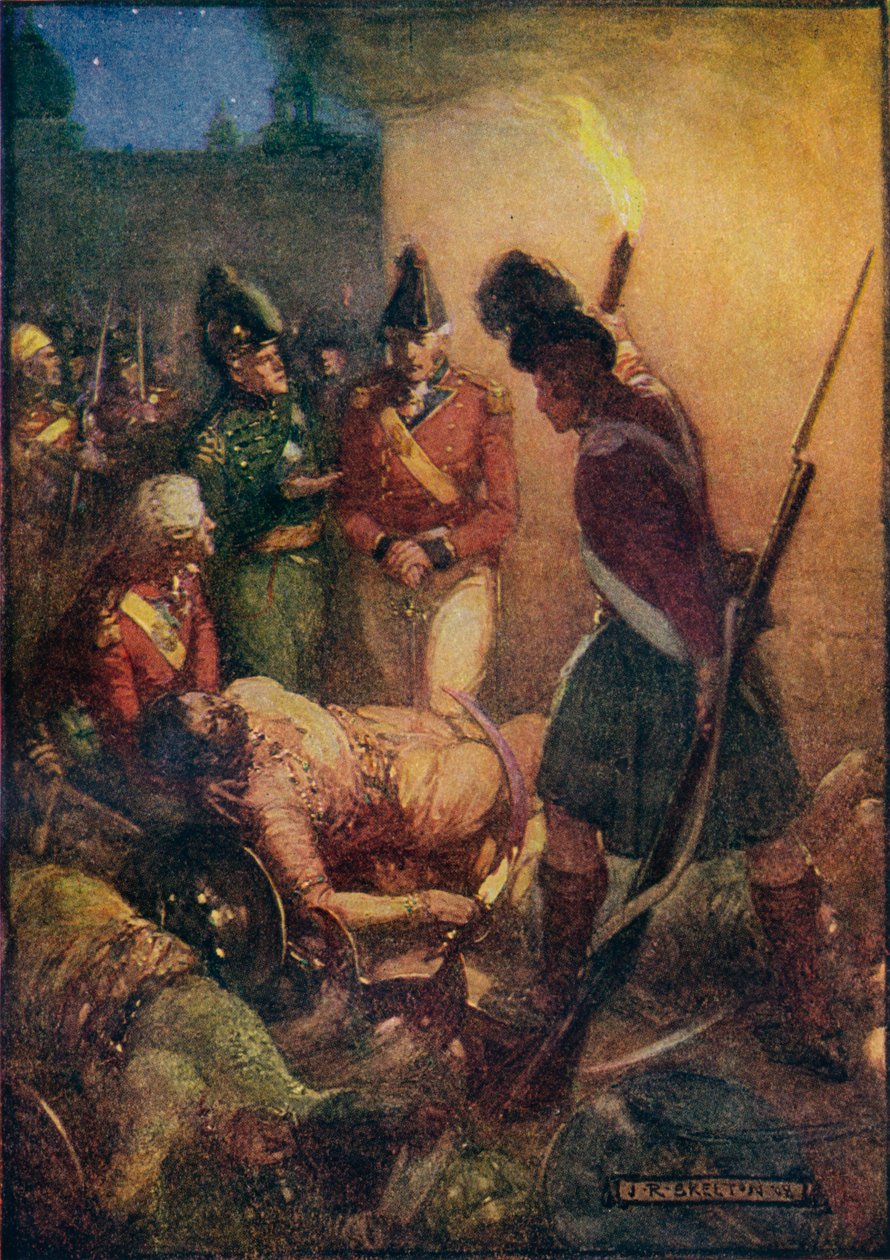 El Cuerpo de Tippoo Sultán Fue Encontrado Enterrado Bajo los de Sus Seguidores, 1908, c1920 de Joseph Ratcliffe Skelton