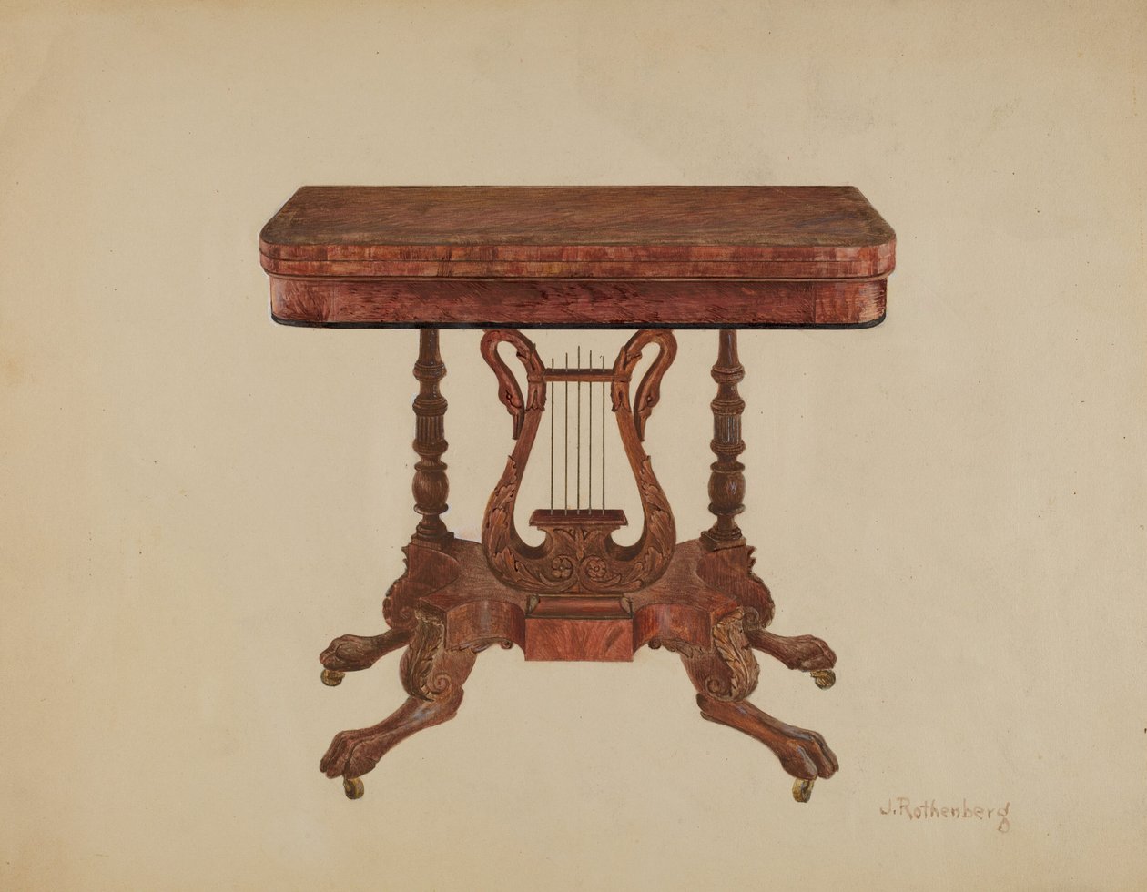 Pedestal de Lira de Mesa, 1936 de Joseph Rothenberg