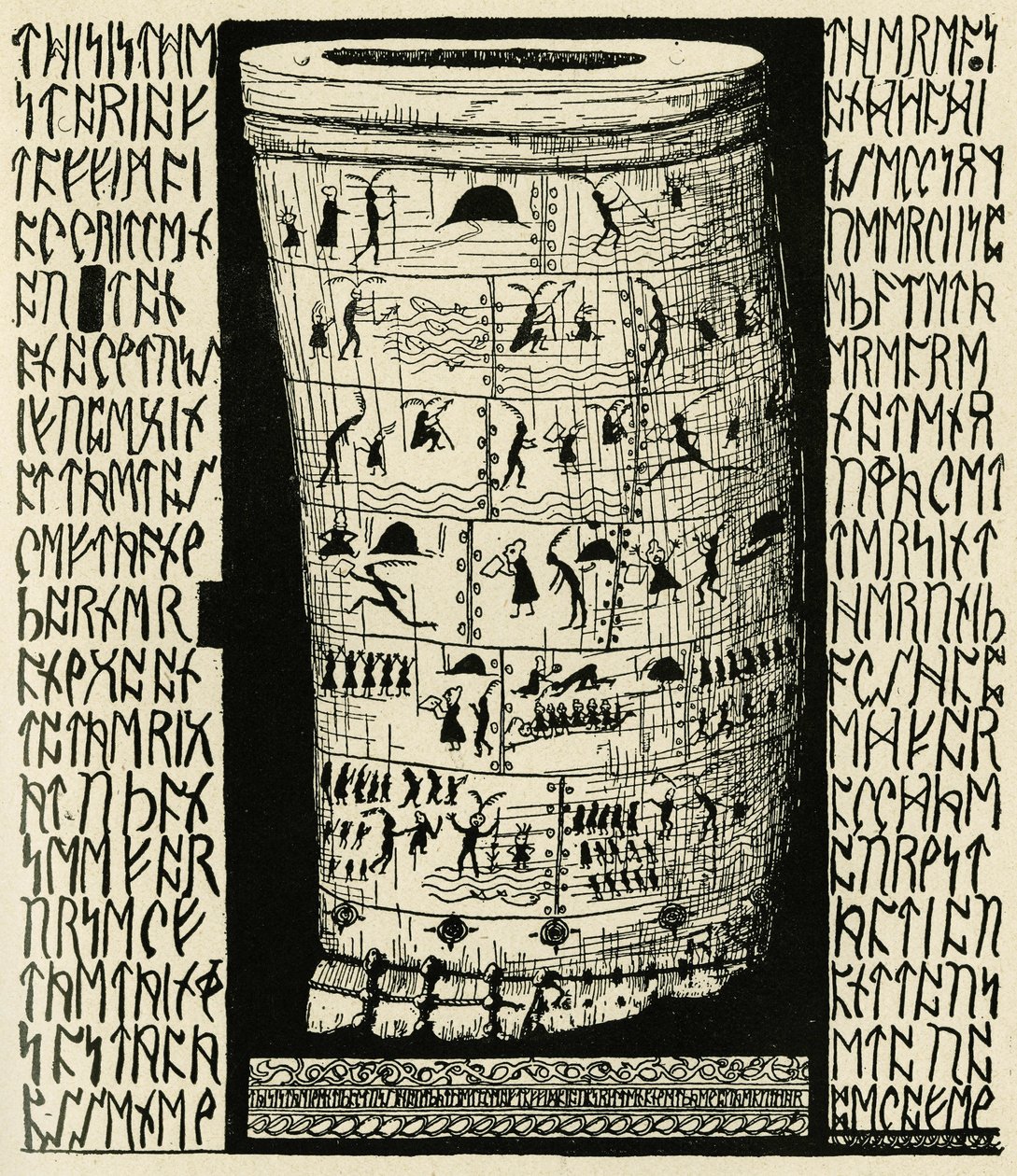 Dibujo de Kipling representando a Taffimai Metallumai en “Historias así” de Rudyard Kipling (1856 - 1936), Librería Delagrave de Joseph Rudyard Kipling