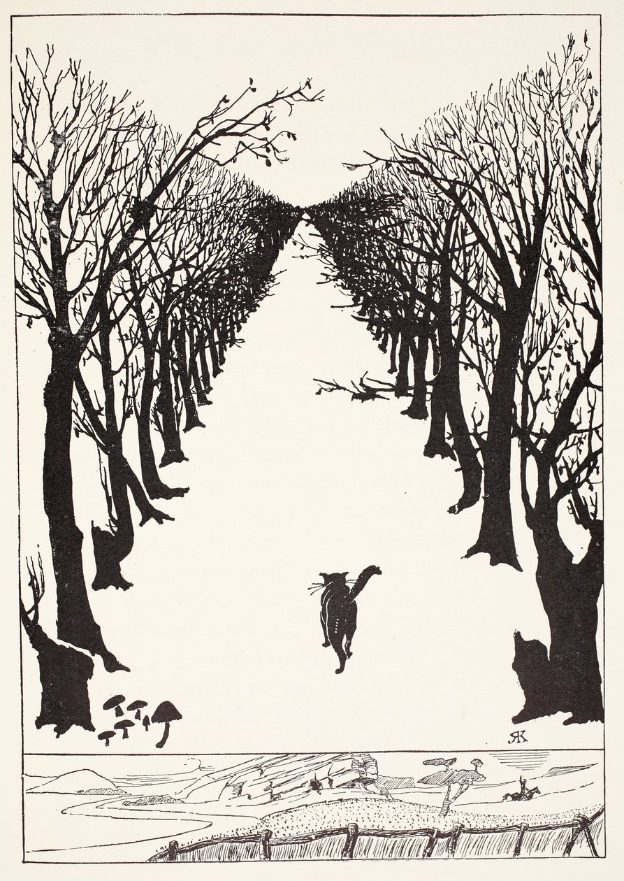 El gato que caminaba solo, ilustración de 