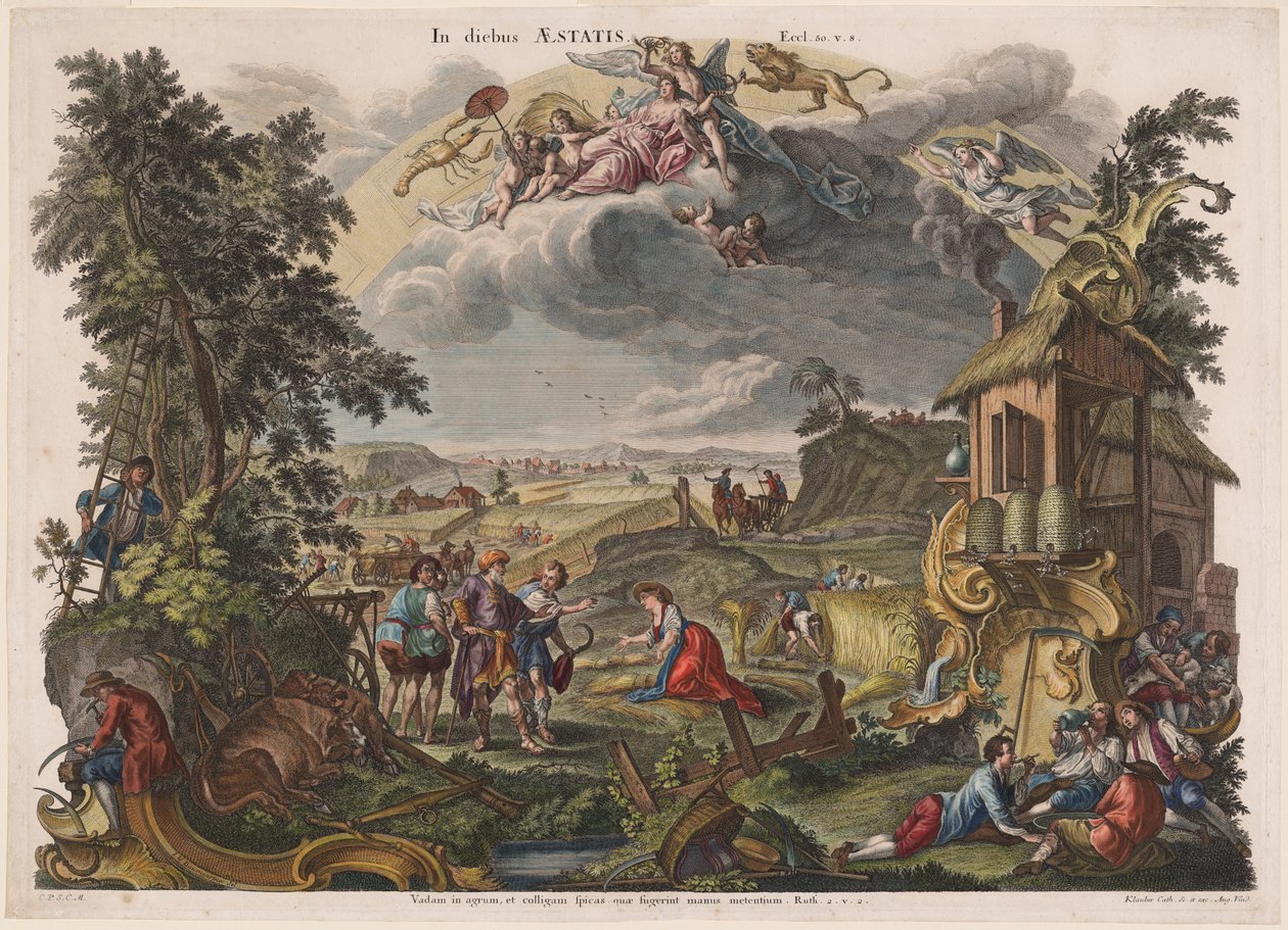 Verano de Joseph Sebastian Klauber, Johann Baptist Klauber, after Johann Wolfgang Baumgartner