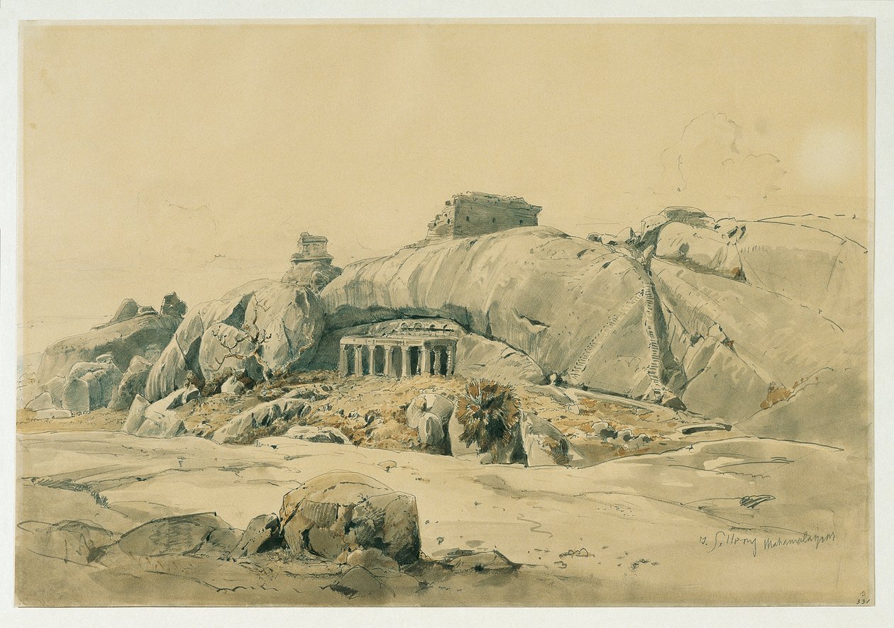 Templos de roca de Mamallapuram (Mahamaleipur), India de Joseph Selleny