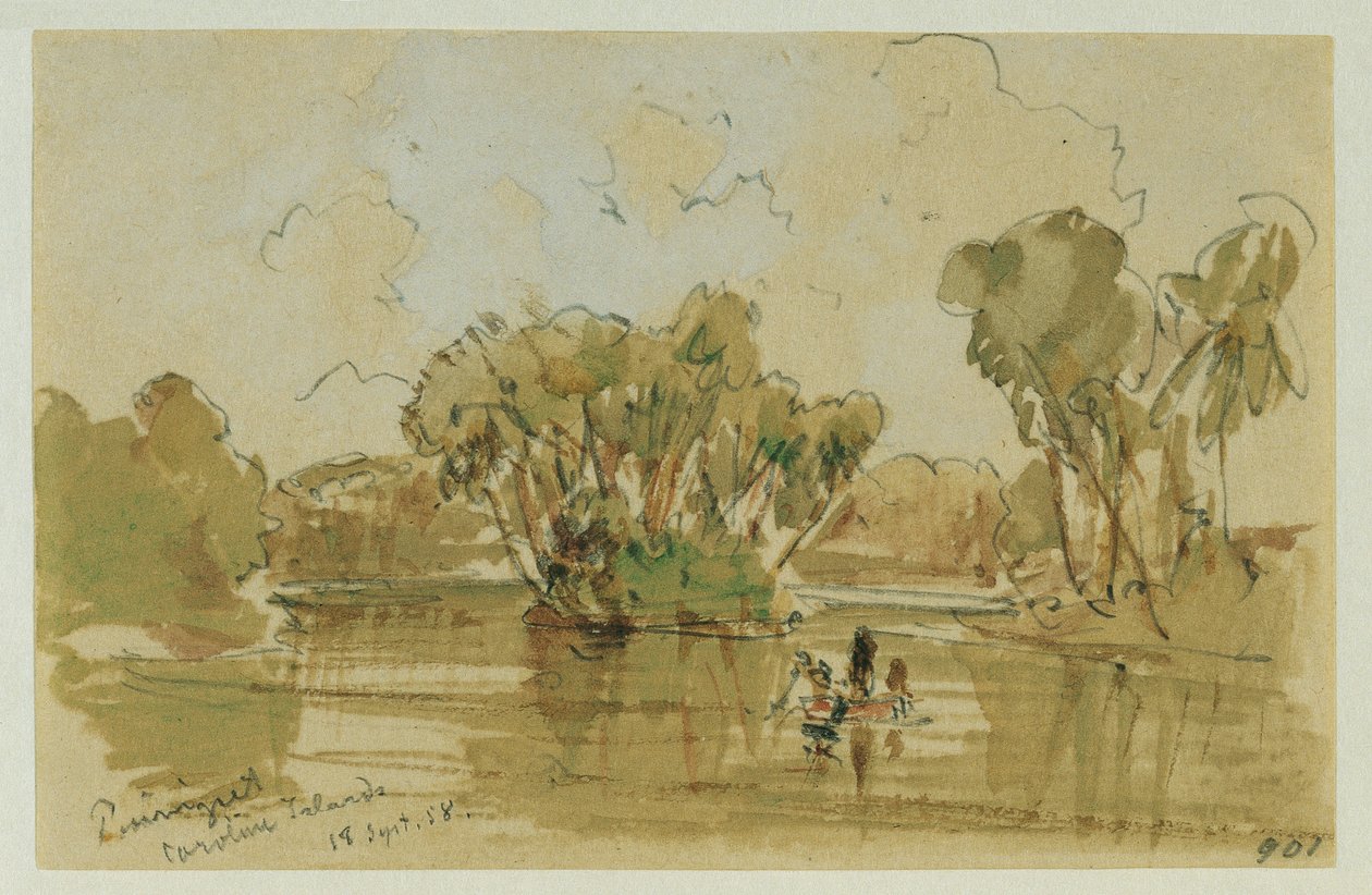 Paisaje en la isla Puinipet (Ponape), Islas Carolinas de Joseph Selleny
