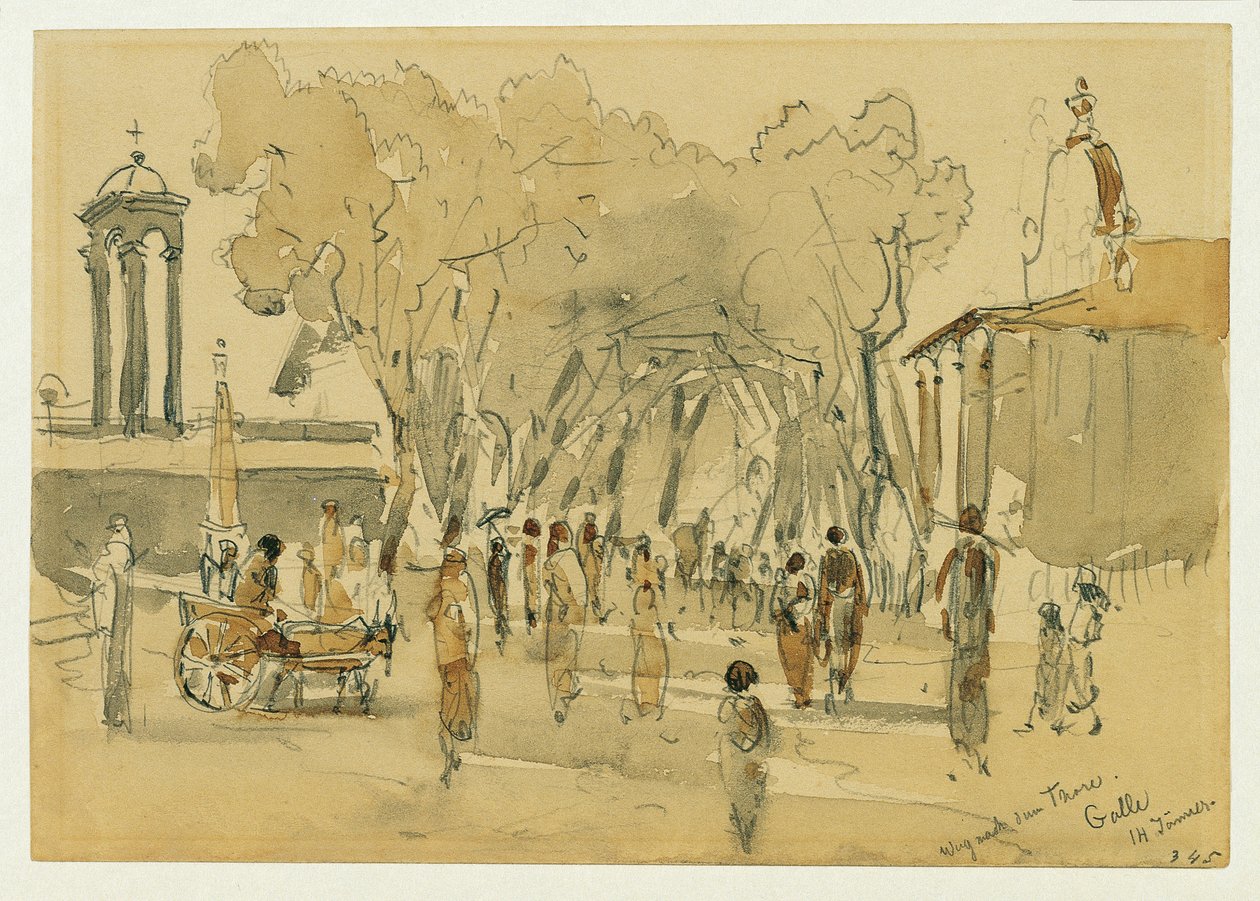 Camino a la puerta en Point de Galle en Ceilán (Sri Lanka) de Joseph Selleny