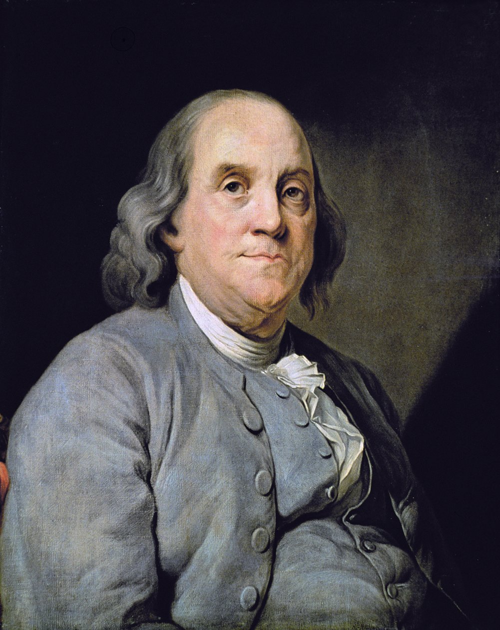 Retrato de Benjamin Franklin de Joseph Siffred (after) Duplessis