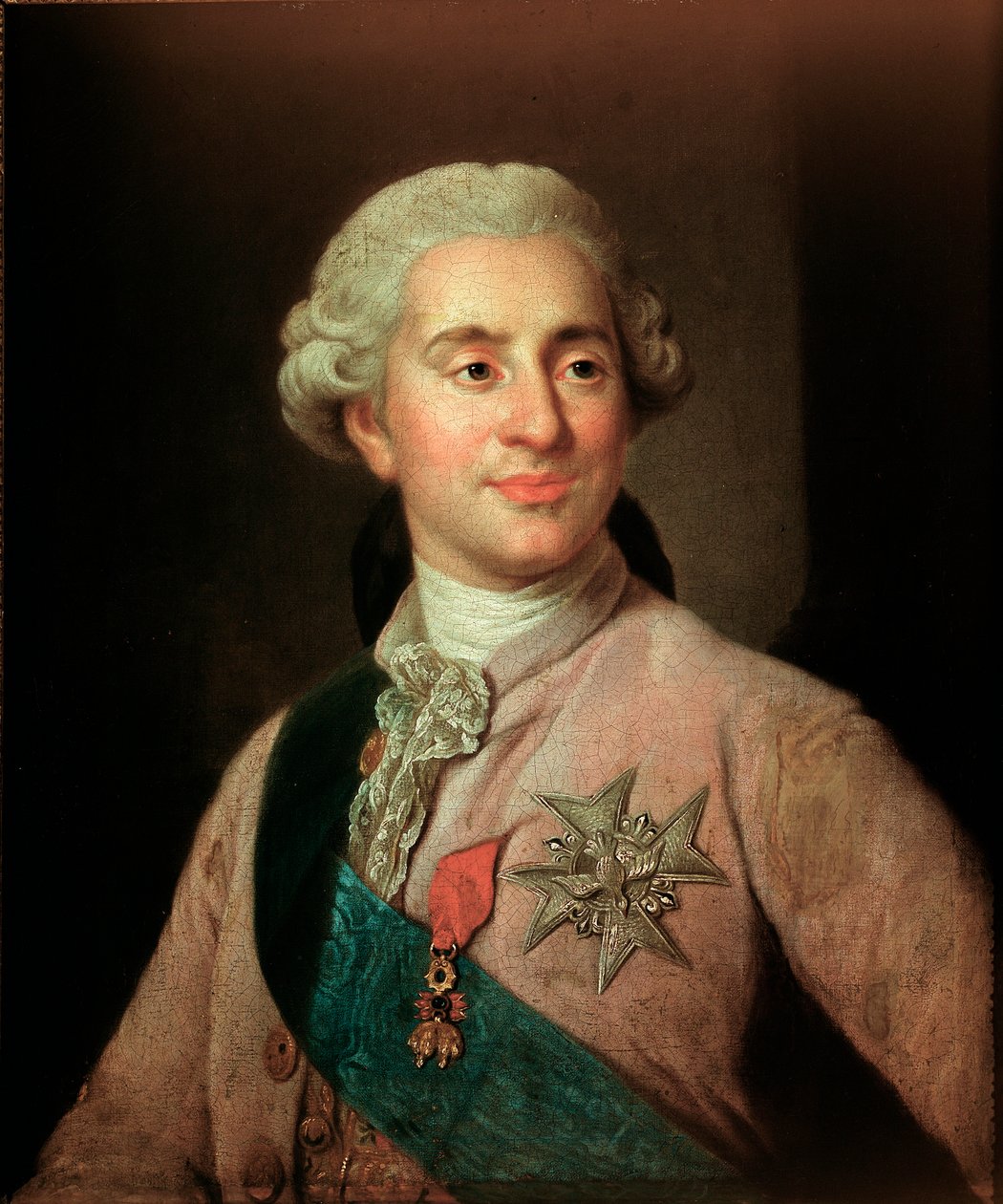 Retrato del Rey de Francia Luis XVI (1754-1793) con las insignias de la Orden del Toisón de Oro. Pintura de Joseph Siffred Duplessis (1725-1802). Siglo XVIII. de Joseph Siffred Duplessis