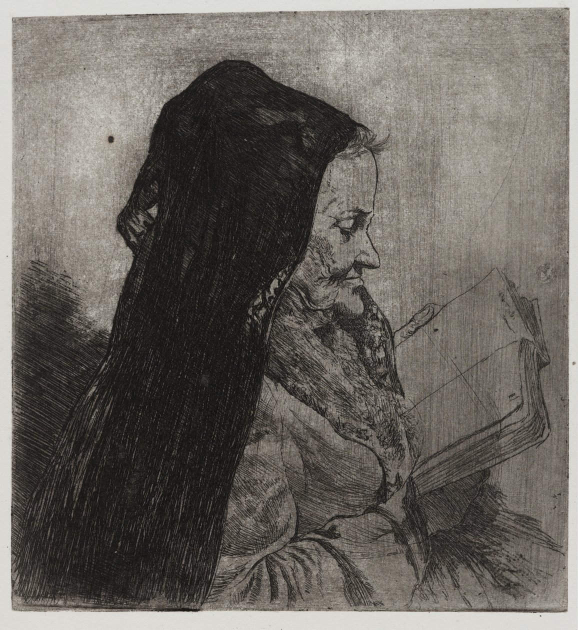 Vieja leyendo, impreso por Sigmund Abeles y Edmond Casarella de Joseph Stella