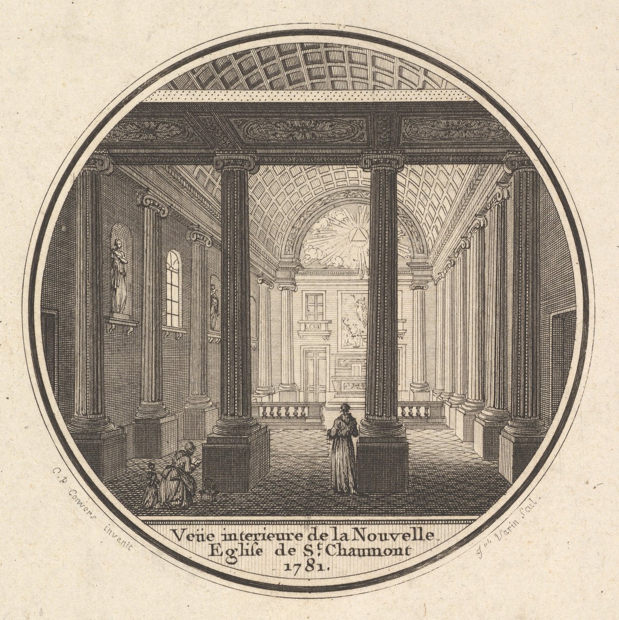Impresión del reverso de la medalla de retrato de Fortunée-Marie d