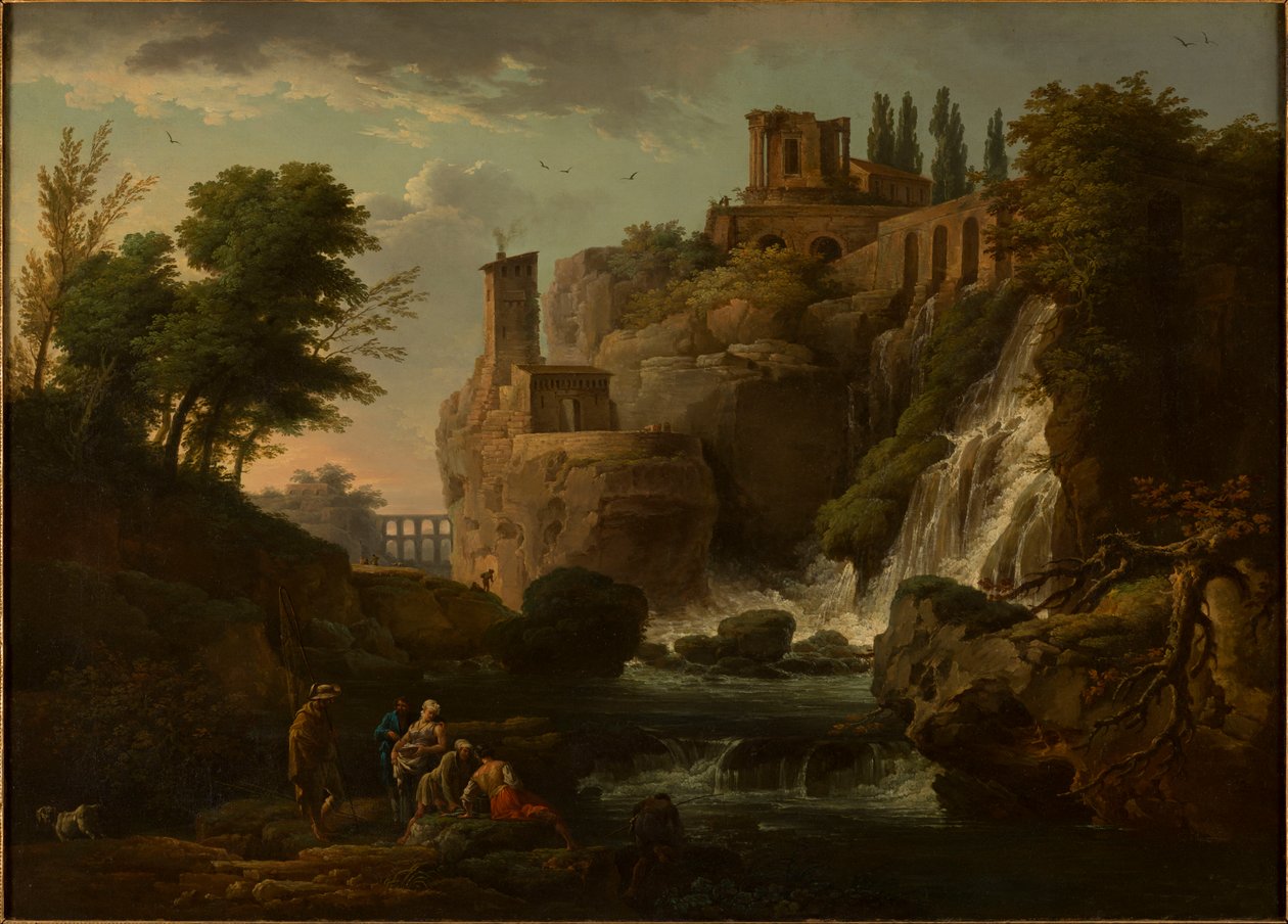 Francés: Les Cascatelles de Tivoli Paisaje de Tivoli de Joseph Vernet