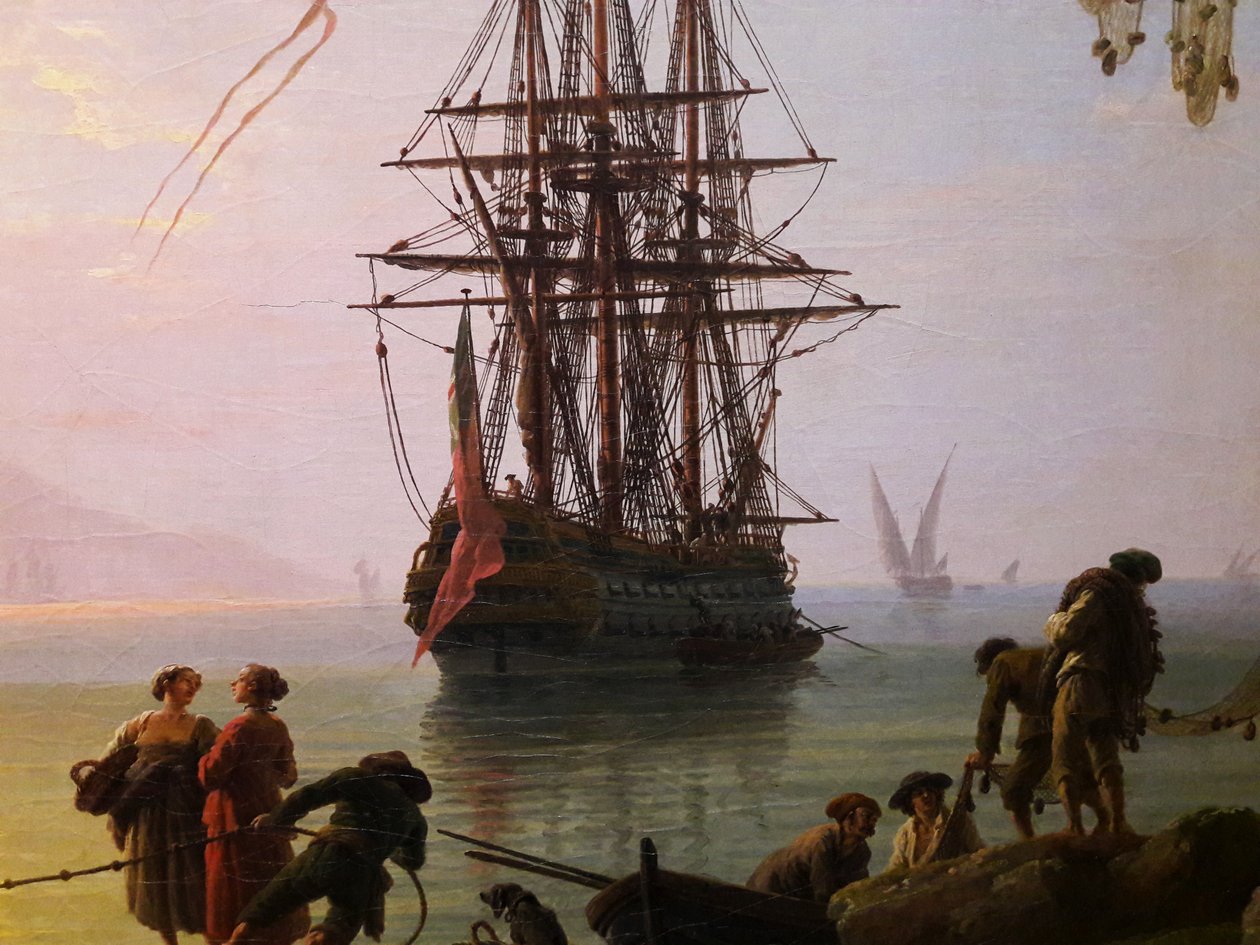 Vista de un puerto por la mañana (Morning)


 (detalle). de Joseph Vernet