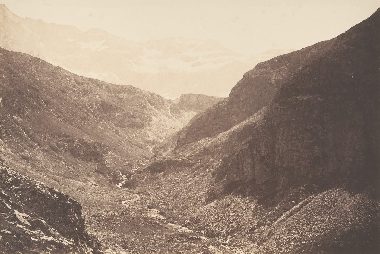 Garganta de Estaubé tomada desde las glorietas de Héas, St-Sauveur, 1853 de Joseph Vigier