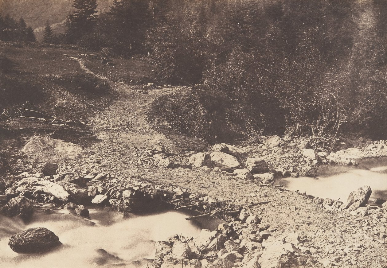 Puente de la pizarra tomado al regresar de la cascada de los parisinos, Luchon de Joseph Vigier