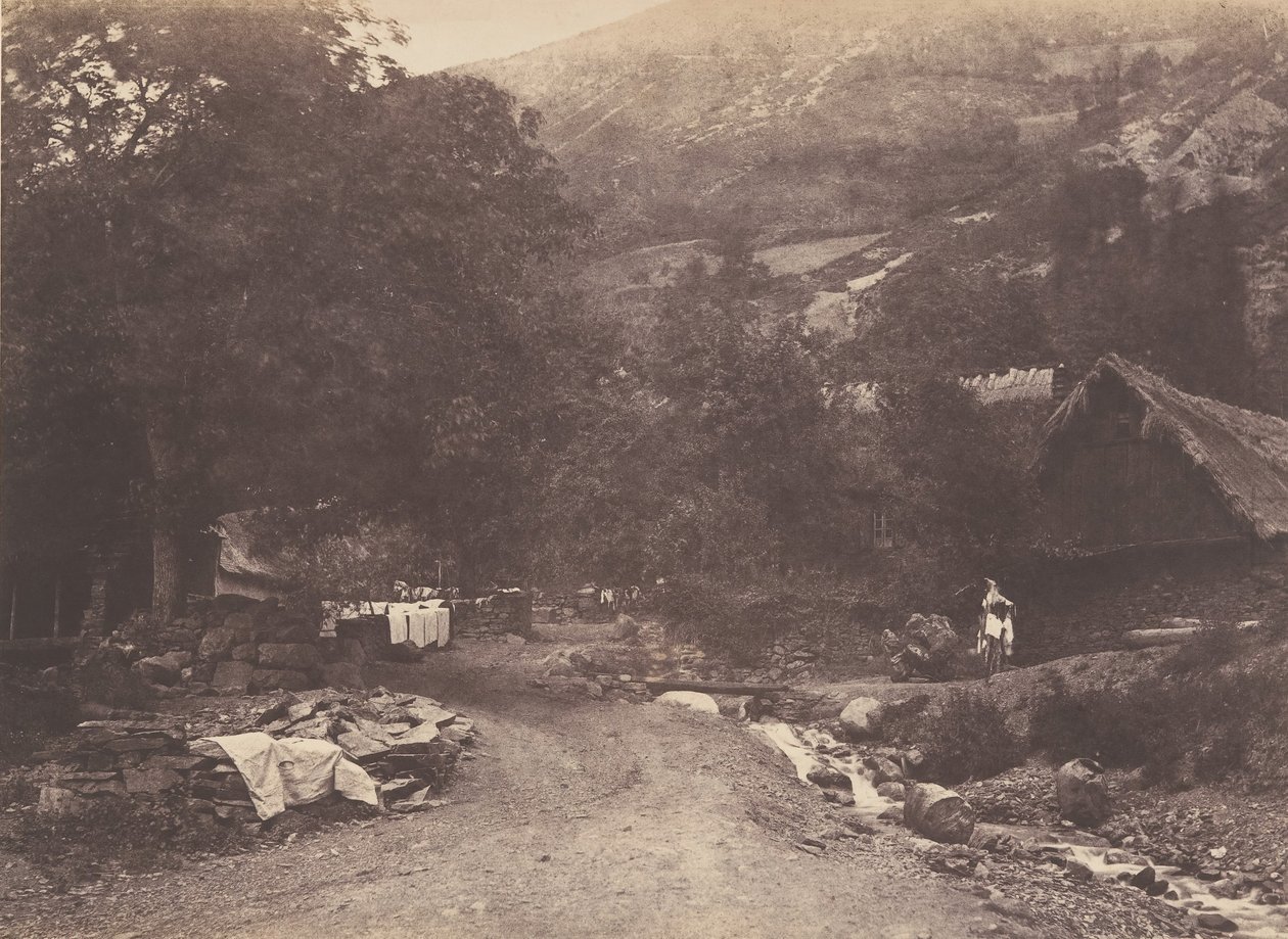Pueblo de Montaubant visto desde Luchon, 1853 de Joseph Vigier